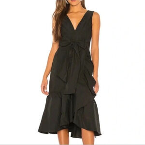 Rebecca Taylor Black Sleeveless Wrap Dress Size 2